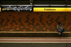 Dans le métro de Barcelone ©Damien Pochon