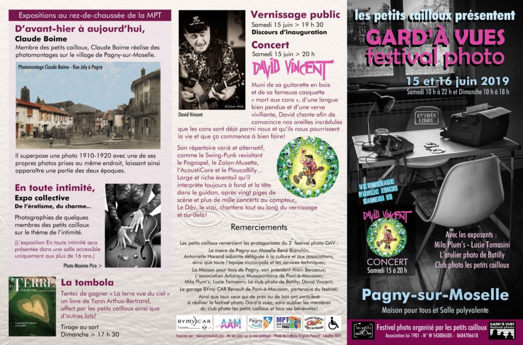 Festival photo Gard'à vues Pagny sur Moselle 2019 (flyer recto)